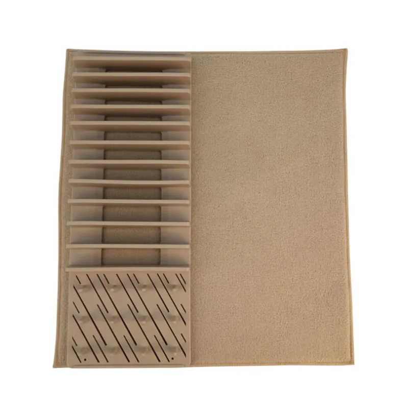 Escorredor de louça em plástico Hudson Home 60x45cm bege