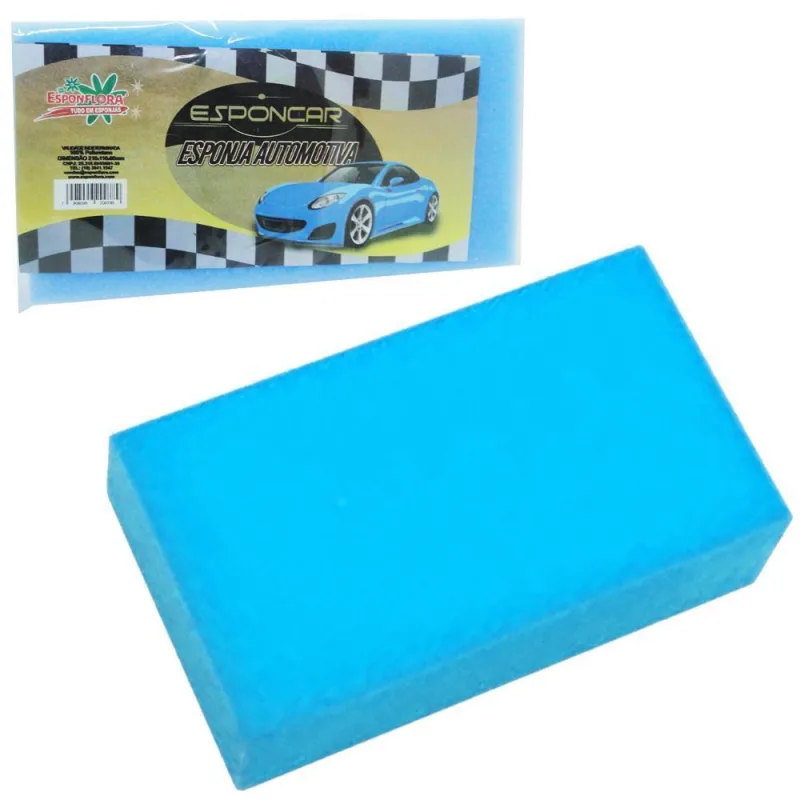 Bloco De Espuma / Esponja Multiuso Azul Esponca 210x110x60mm - Não Informado - Automotivo