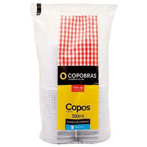 COPO DESC COPOBRAS 300ML COM 50 - COPOBRAS - Casa E Utilidades