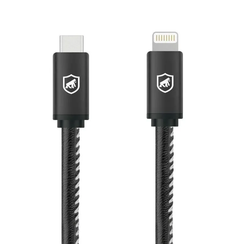 Cabo Turbo Militar - 1,5M - Lightning - Tipo c - Certificado MFI - Homologado iPhone/iPad - Gshield