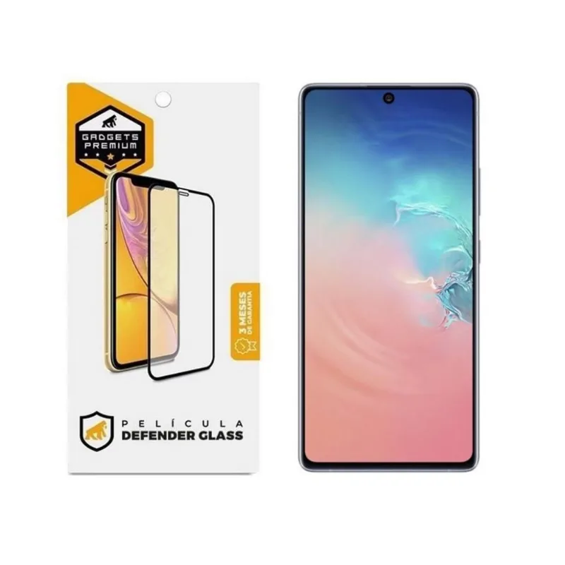 Película Defender Glass para Samsung Galaxy M80S e A91 - Preta - Gshield - Gshield