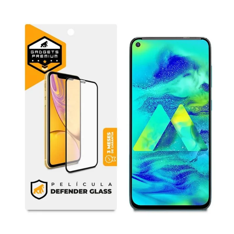 Película Defender Glass para Samsung Galaxy M50S - Preta - Gshield