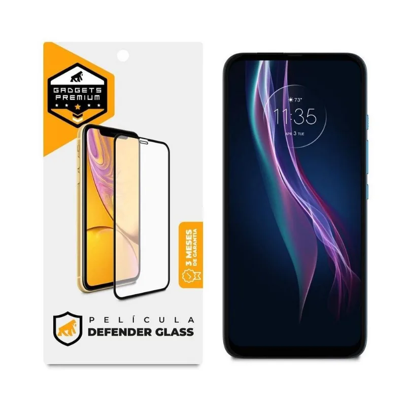 Película Defender Glass para Motorola Moto One Fusion - Preta - Gshield - Gshield
