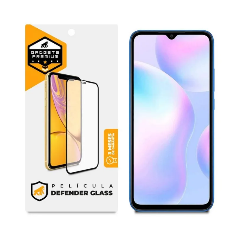 Película Defender Glass para Xiaomi Redmi 9I - Preta - Gshield