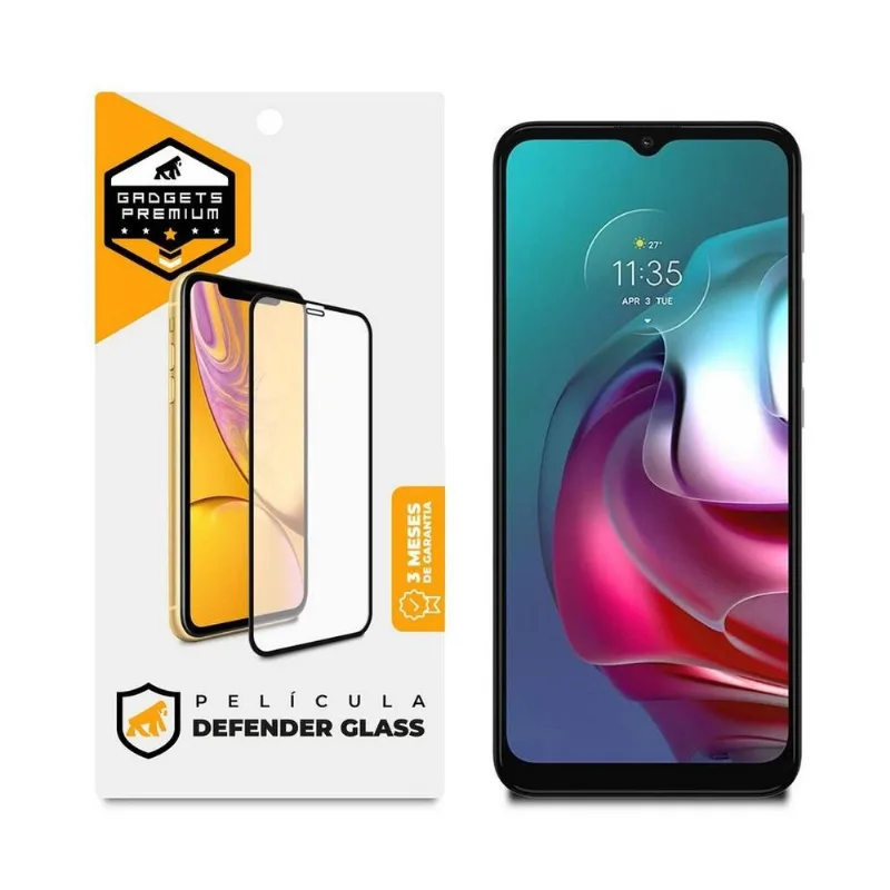 Película Defender Glass para Motorola Moto G30 - Preta - Gshield - Gshield