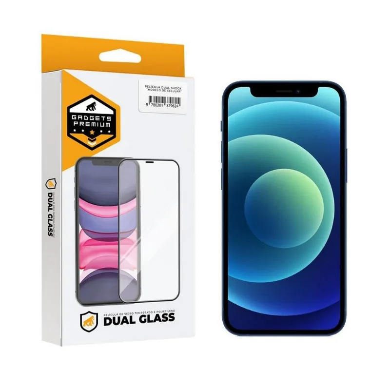 Película Dual Glass para iPhone 12 Mini - Preto - Gshield