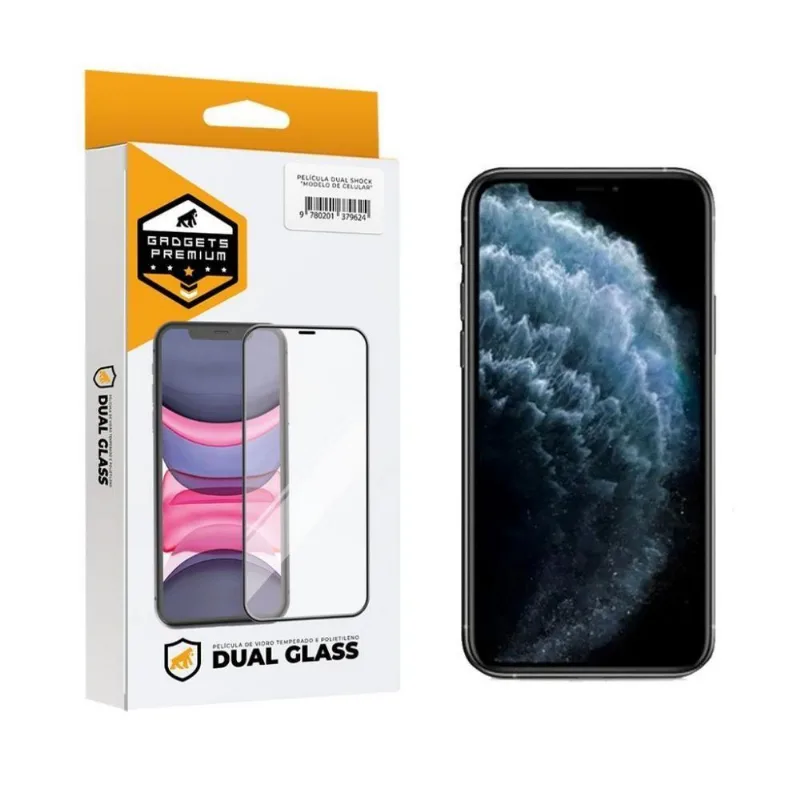 Película Dual Glass Para Iphone 11 Pro - Preto - Gshield - Gshield