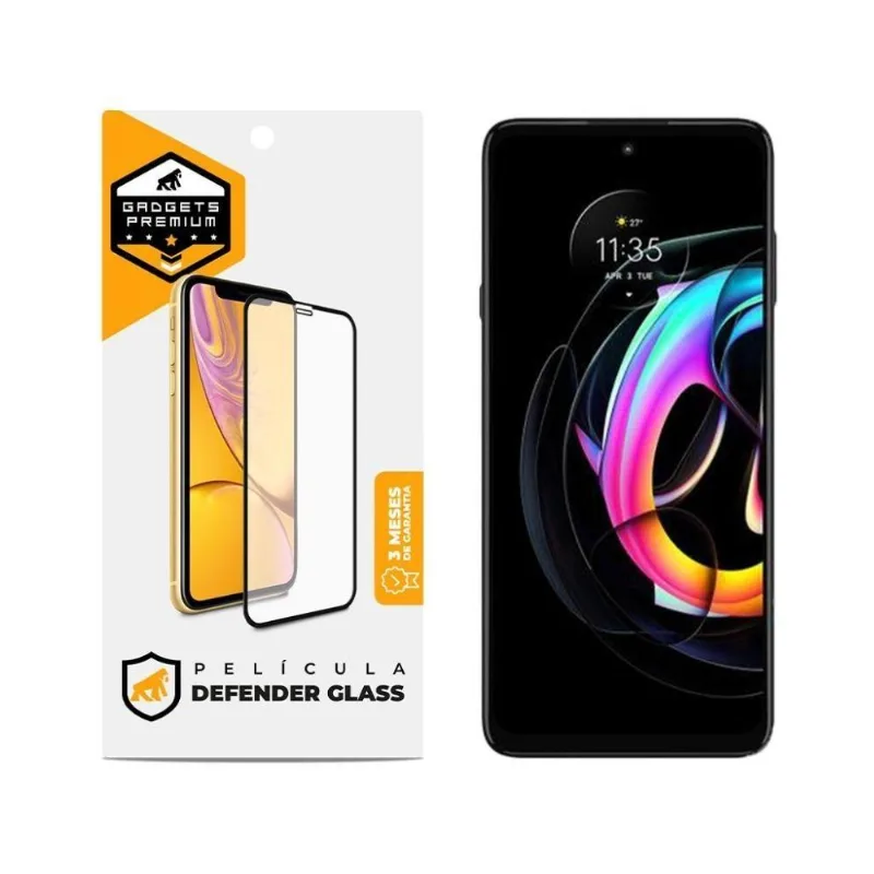 Película Defender Glass Para Motorola Moto Edge 20 Lite - Preta - Gshield - Gshield