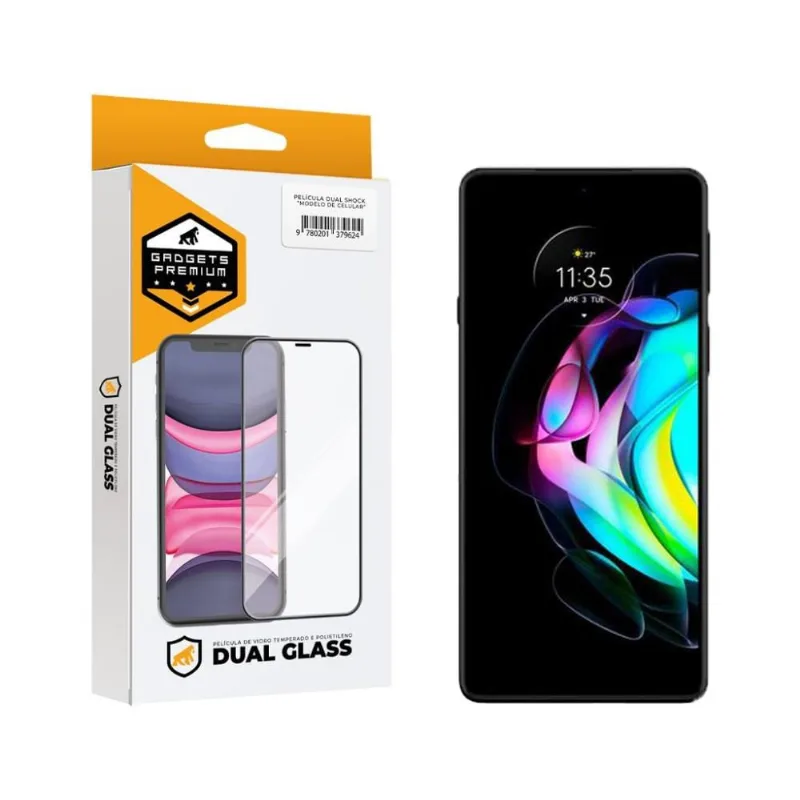 Película Dual Glass para Motorola Moto Edge 20 - Preto - Gshield