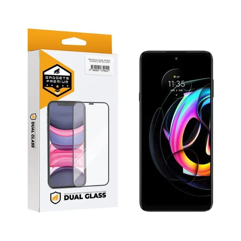 Película Dual Glass para Motorola Moto Edge 20 Lite - Preto - Gshield - Gshield