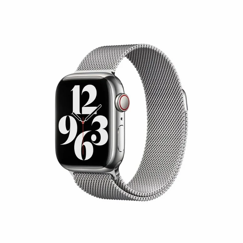 PULSEIRA MILANESE PARA APPLE WATCH 42 / 44 / 45MM - PRATA