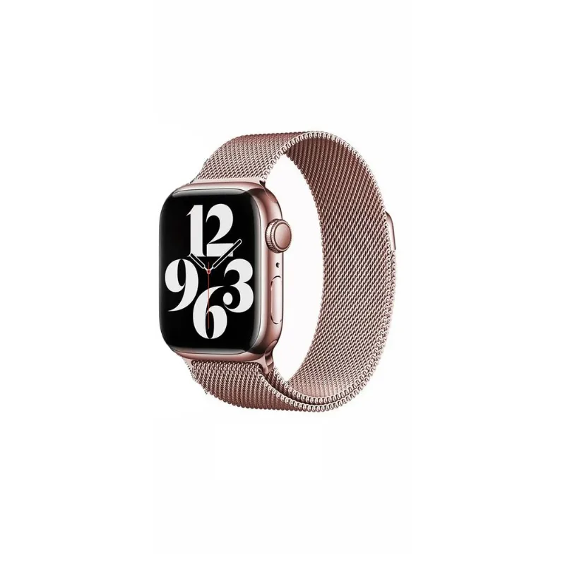 PULSEIRA MILANESE PARA APPLE WATCH 42 / 44 / 45 / 46 / 49 MM - ROSA