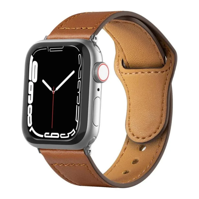 Pulseira de Couro para Apple Watch 42 / 44 / 45MM - Marrom - Gshield - Gshield