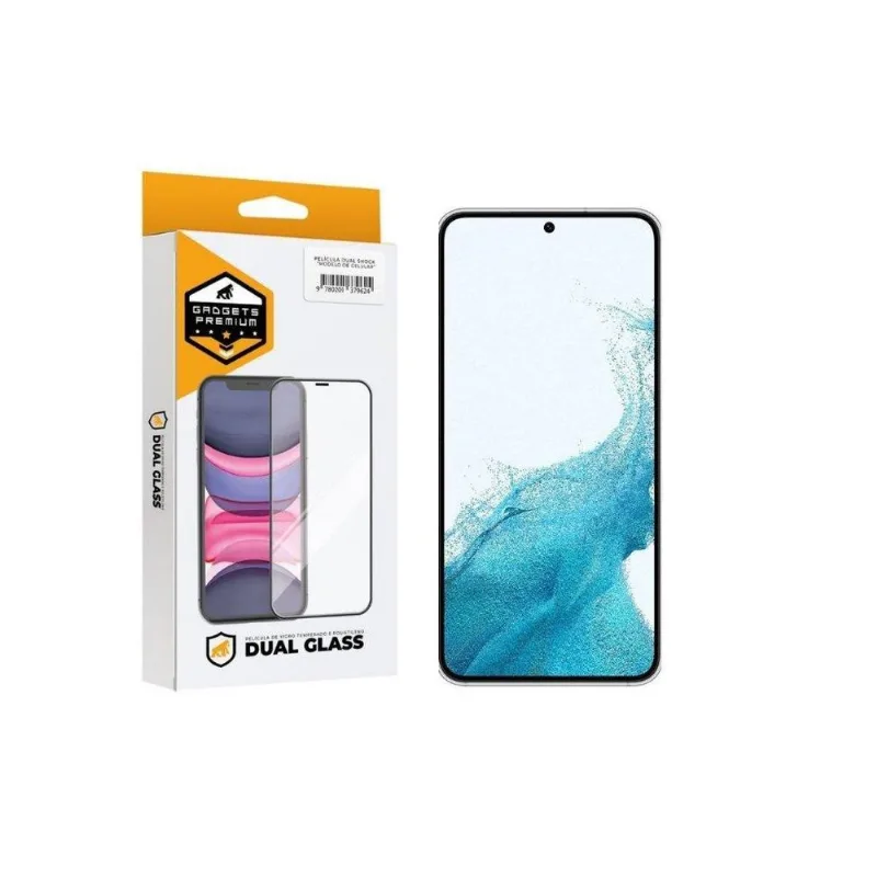 Película Dual Glass para Samsung Galaxy S22 - Preto - Gshield - Gshield
