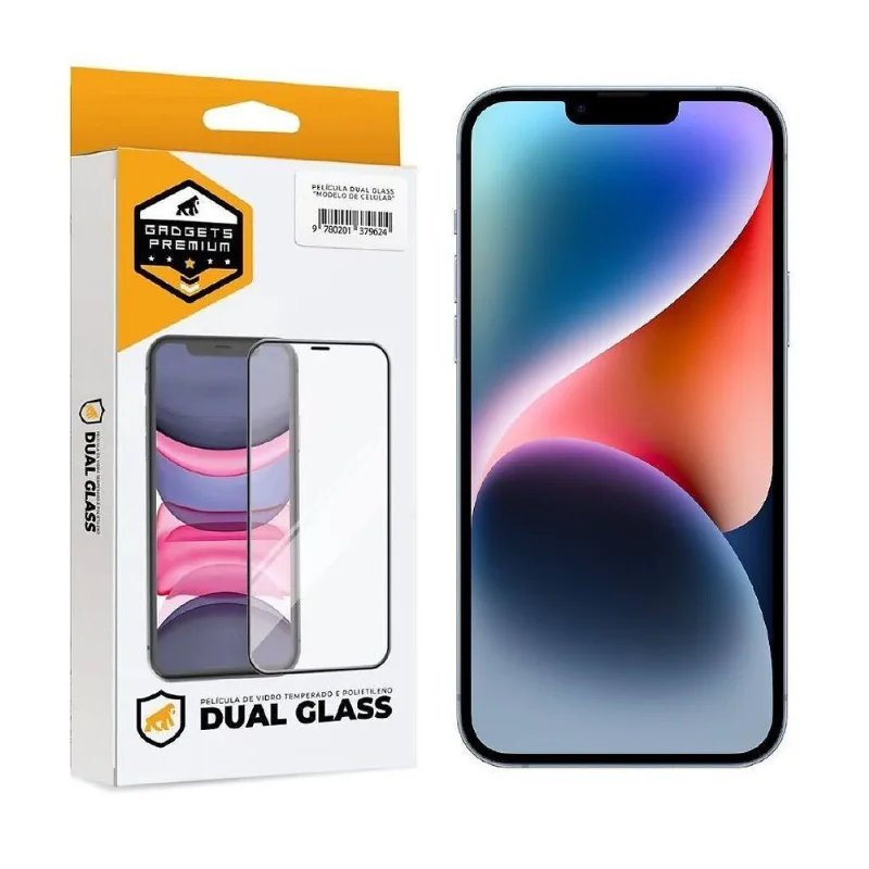 Película para iPhone 14 Plus - Dual Glass Preta - Gshield - Gshield