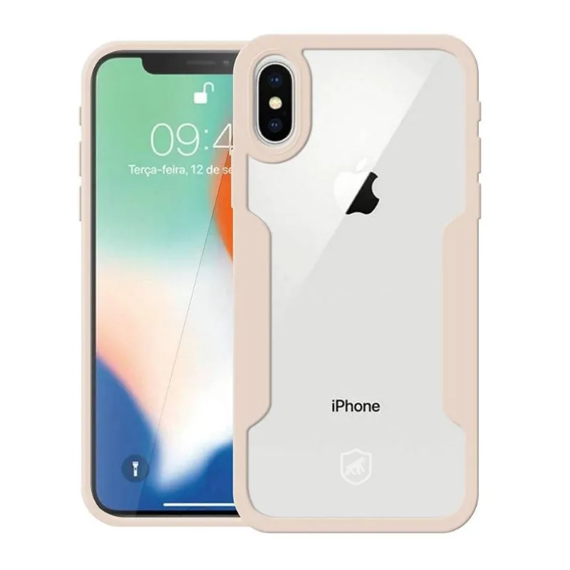 Capa 360 para iPhone X / XS - Rosa - Frente e Verso- Gshield - Gshield