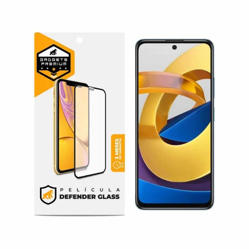 Película Defender Glass para Xiaomi Poco M4 Pro 5G - Preta - Gshield - Gshield