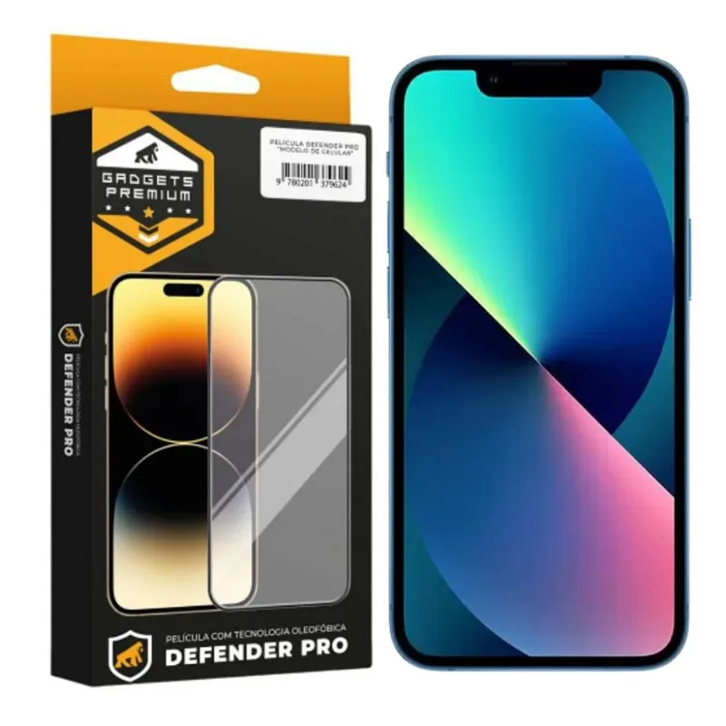 Película para iPhone 13 Mini - Defender Pro - Preta - Gshield - Gshield