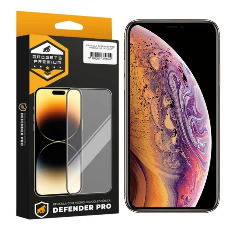 Película para iPhone X / XS - Defender Pro - Preta - Gshield