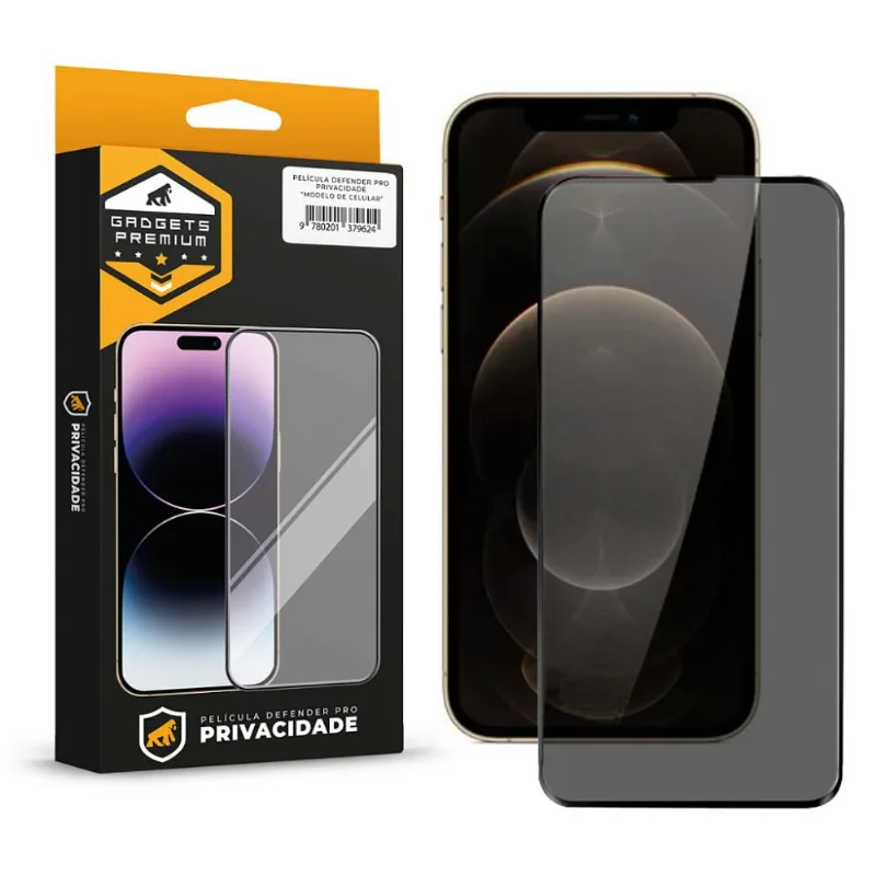Película para iPhone 12 Pro - Defender Pro Privacidade - Preta - Gshield - Gshield