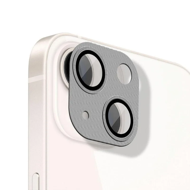 Protetor De Lente De Câmera De Alumínio Para Iphone 14 - Prata - Gshield