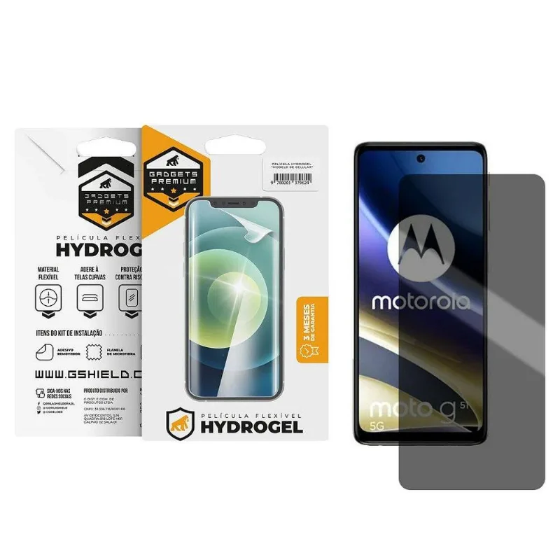 Película p/ Motorola G51 5G - Privacidade Hydrogel - Gshield - Gshield