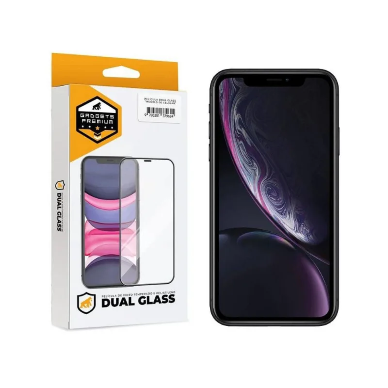 Película para iPhone XR - Dual Glass Preto - Gshield - Gshield