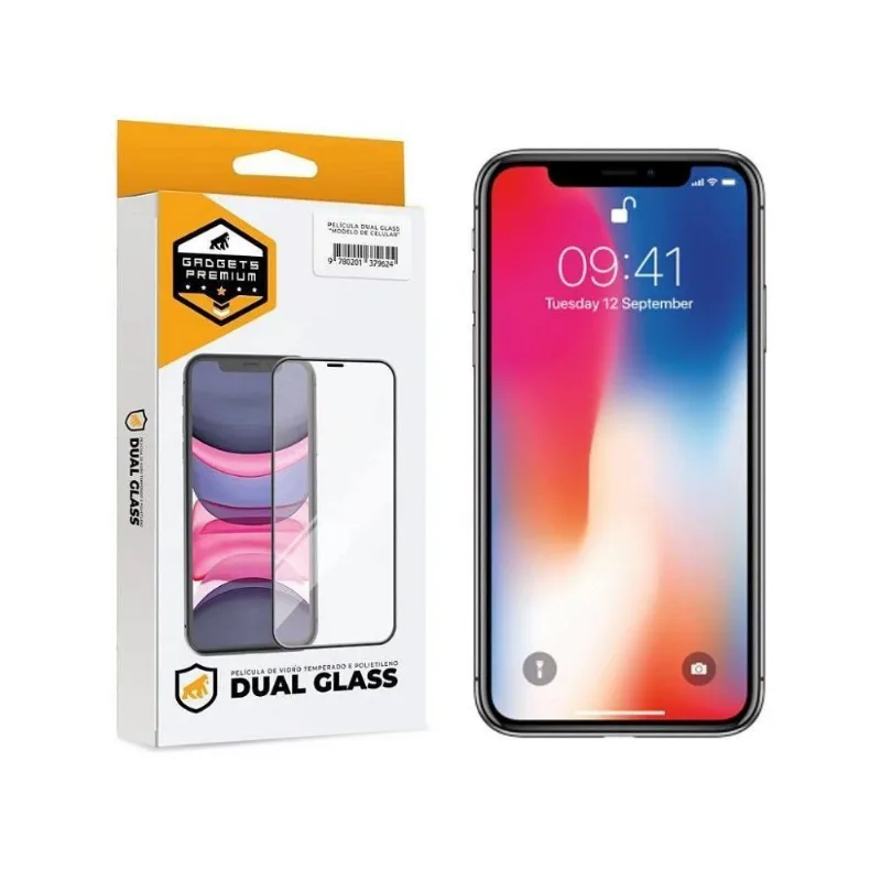 Película Para Iphone X / Xs - Dual Glass Preta - Gshield - Gshield