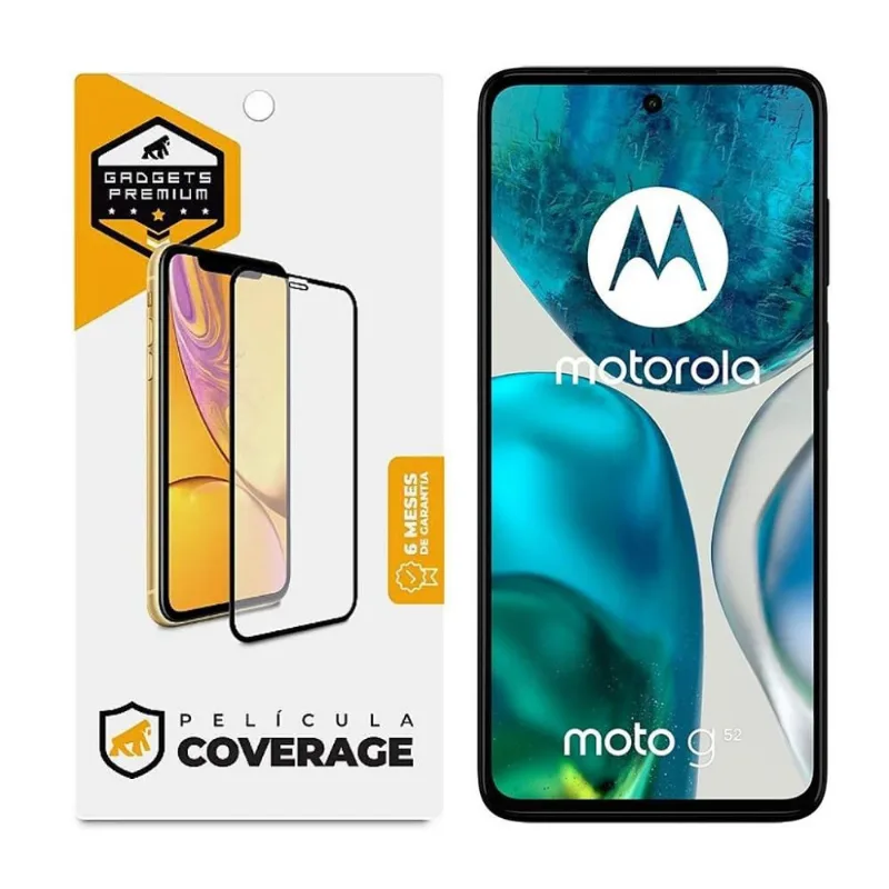 Película para Moto G52 - Coverage 5D Pro Preta - Gshield - Gshield