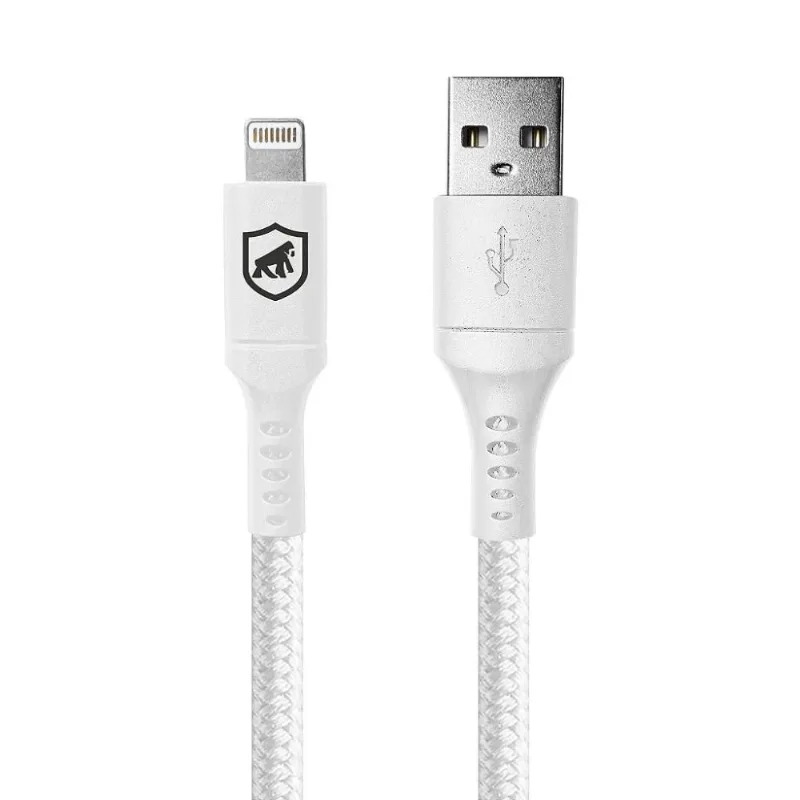 Cabo Survivor para Lightning / USB - 1,5m - Branco - Gshield - Gshield