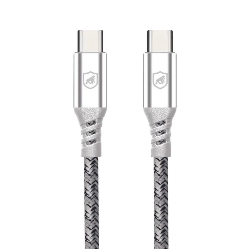 Cabo Dual Tech PD 100W Tipo C / Tipo C - Branco - 1,8M - Gshield