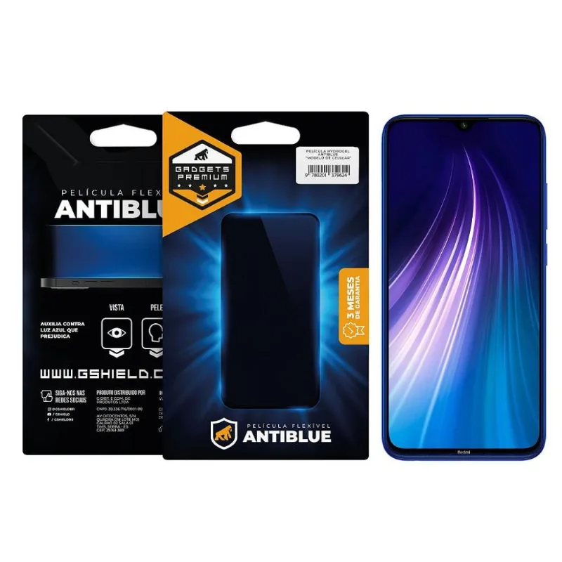 Película para Xiaomi Redmi Note 8 - AntiBlue - Gshield - Gshield