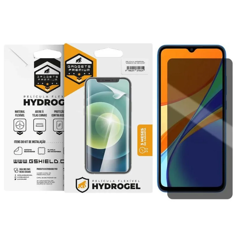 Película para Xiaomi Redmi 9C -Privacidade Hydrogel- Gshield - Gshield
