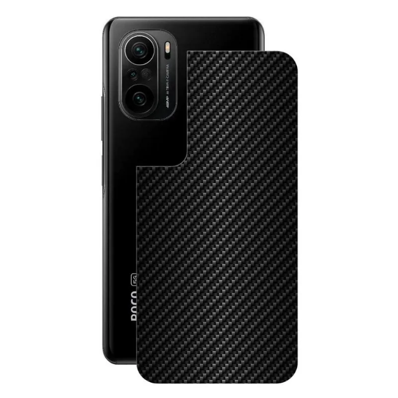 Película Xiaomi Poco F3-Traseira Fibra Carbono Preta-Gshield - Gshield