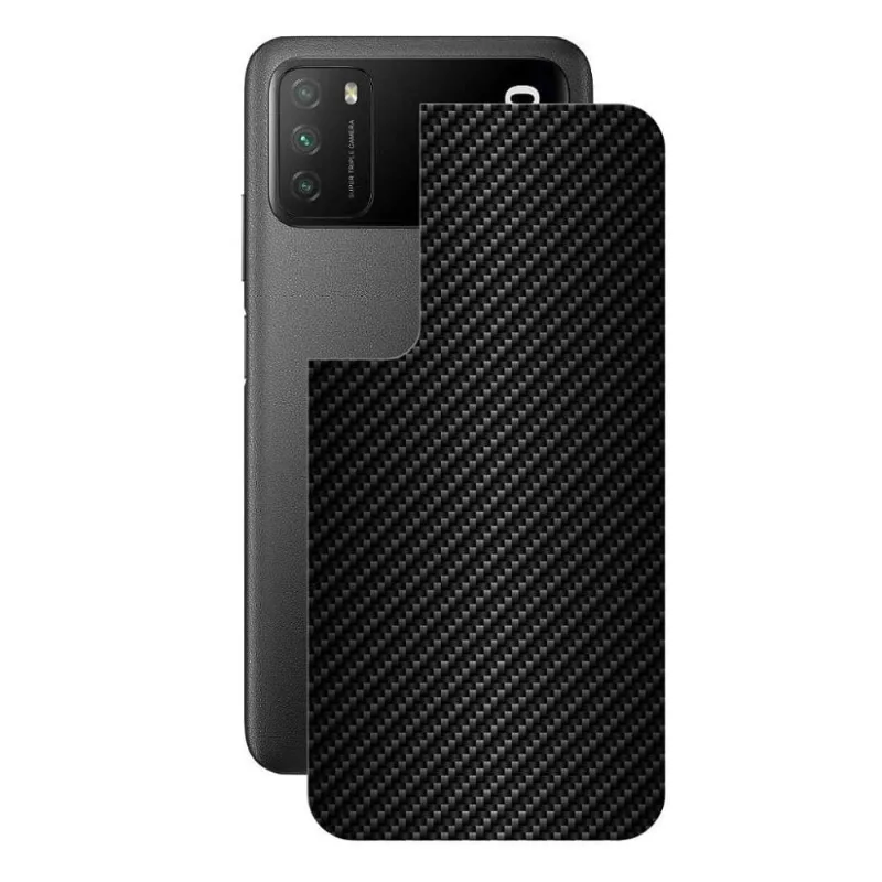 Película para Xiaomi Poco M3 - Traseira de Fibra de Carbono Preta - Gshield - Gshield