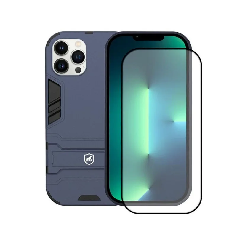 Kit Capa Armor e Pelicula Coverage 5D Pro Preta para iPhone 13 Mini - Gshield
