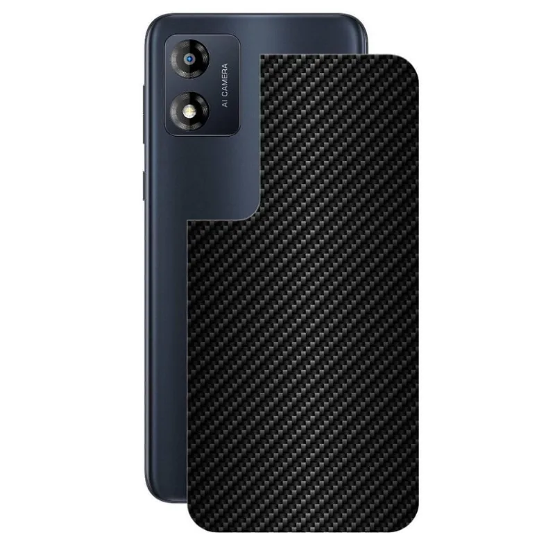 Película Moto E13 - Traseira Fibra Carbono Preta - Gshield - Gshield