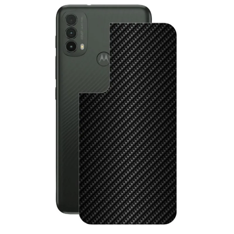 Película para Moto E40-Traseira Fibra Carbono Preta- Gshield - Gshield