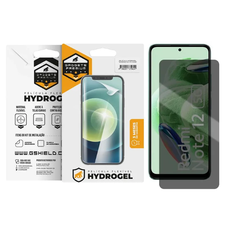 Película para Redmi Note 12 5G - Privacidade Hydrogel - Gshield - Gshield