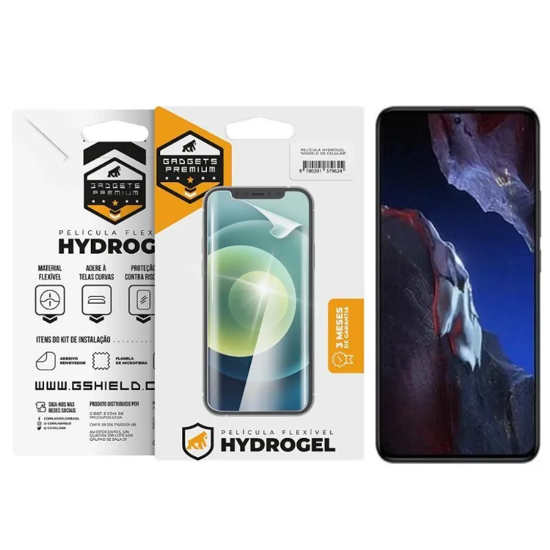 Película Para Xiaomi Poco F5 Pro Gshield Hydrogel HD Proteção Contra Riscos Hidro Nano PET + TPU