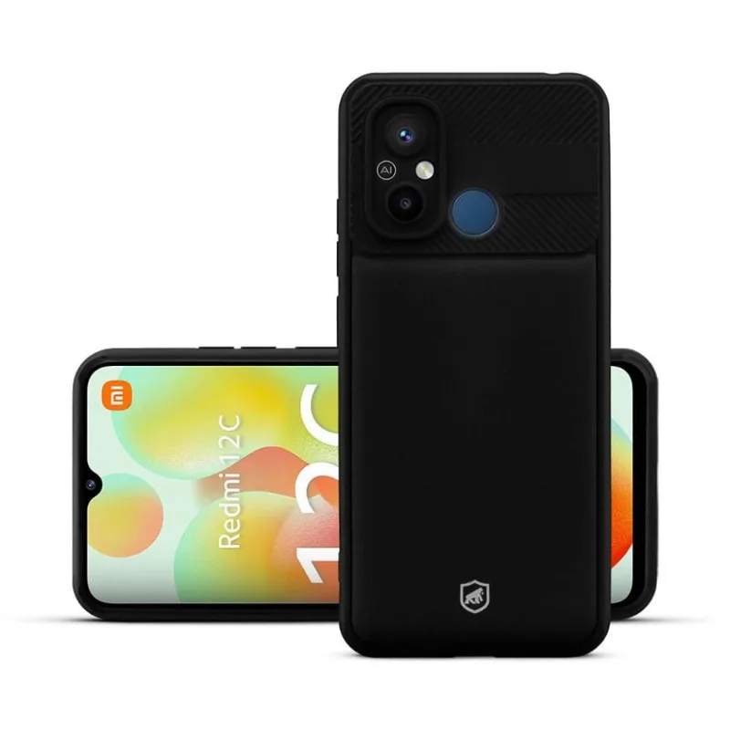 Capa para Redmi 12C - Symetric Preta - Gshield - Gshield