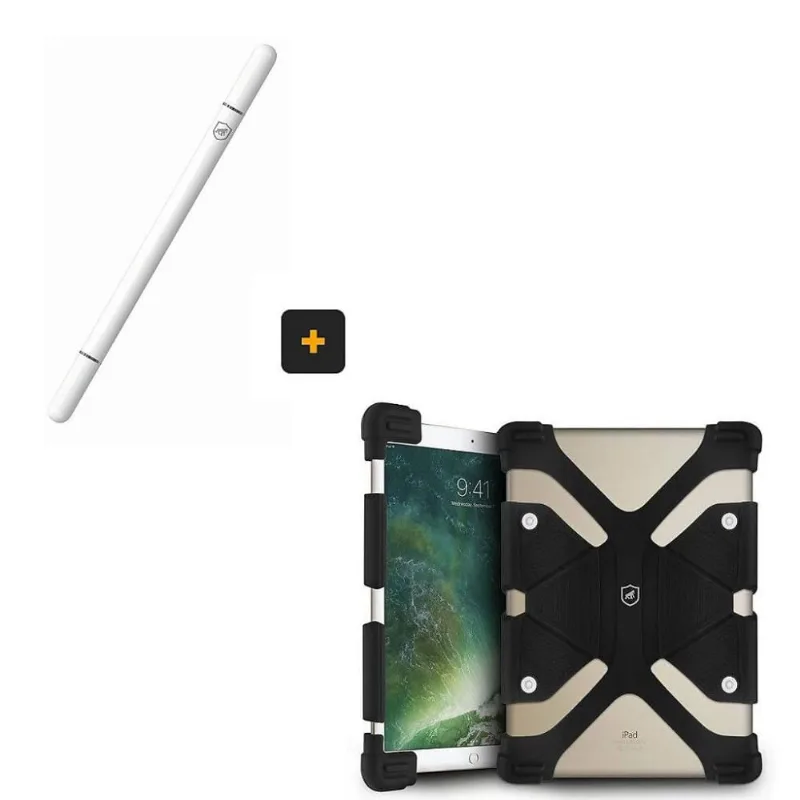 Kit Capa Skull Armor Universal e Caneta Dinamic para Tablet de 8.9 a 12 Polegadas - Gshield - Gshield