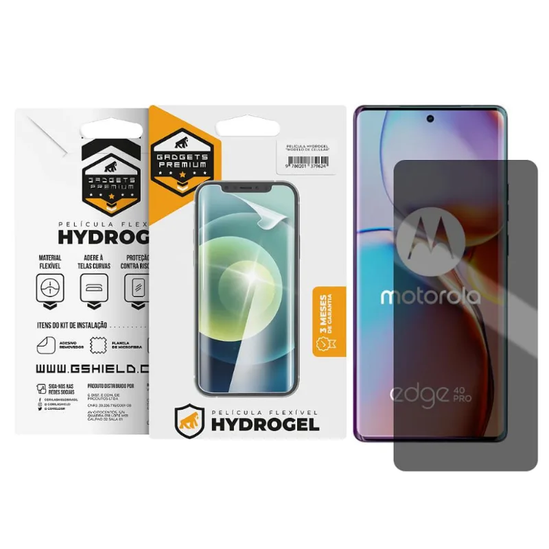 Película para Motorola Edge 40 Pro - Privacidade Hydrogel - Gshield - Gshield