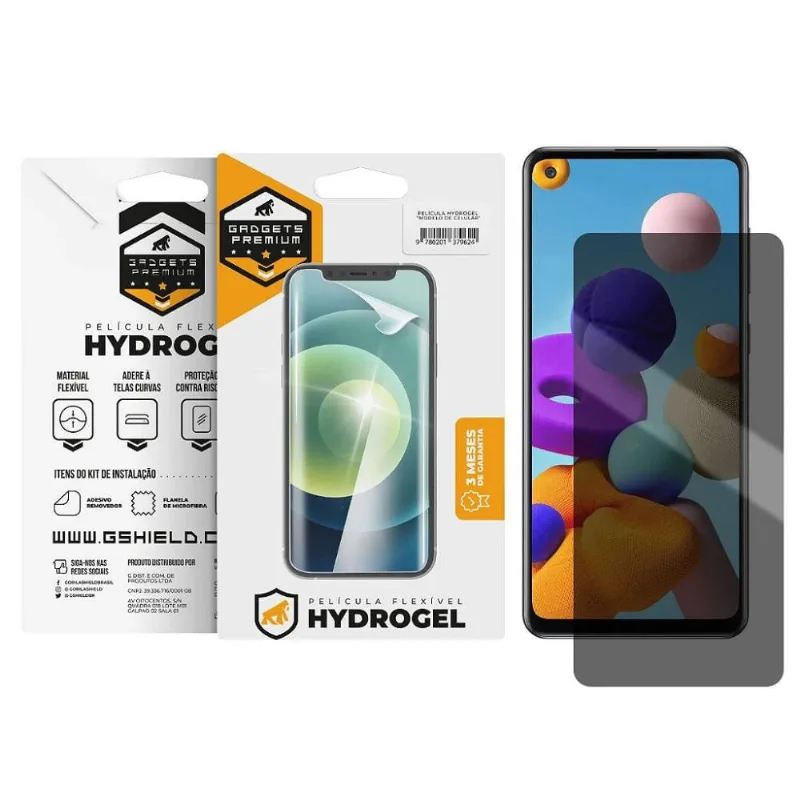 Película para Samsung Galaxy A21s - Privacidade Hydrogel - Gshield - Gshield - Celular E Smartphone