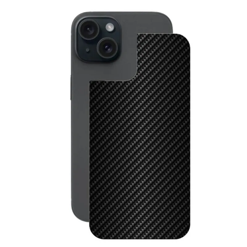 Película para iPhone 15 - Traseira de Fibra de Carbono Preta - Gshield - Gshield