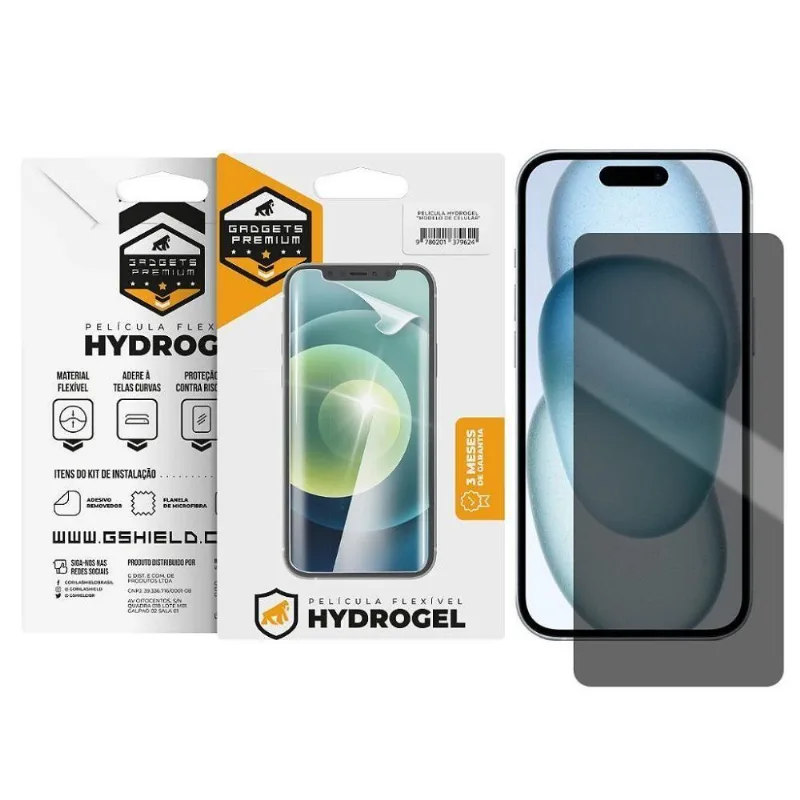 Película Para Iphone 15 - Privacidade Hydrogel - Gshield - Gshield
