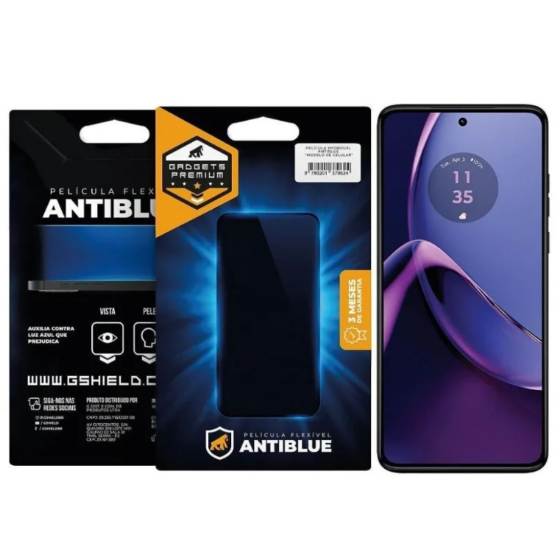 Película para Celular Gshield para Motorola Moto G84 5G Antiblue com Bloqueio de 99% da Luz Azul UV - Gshield