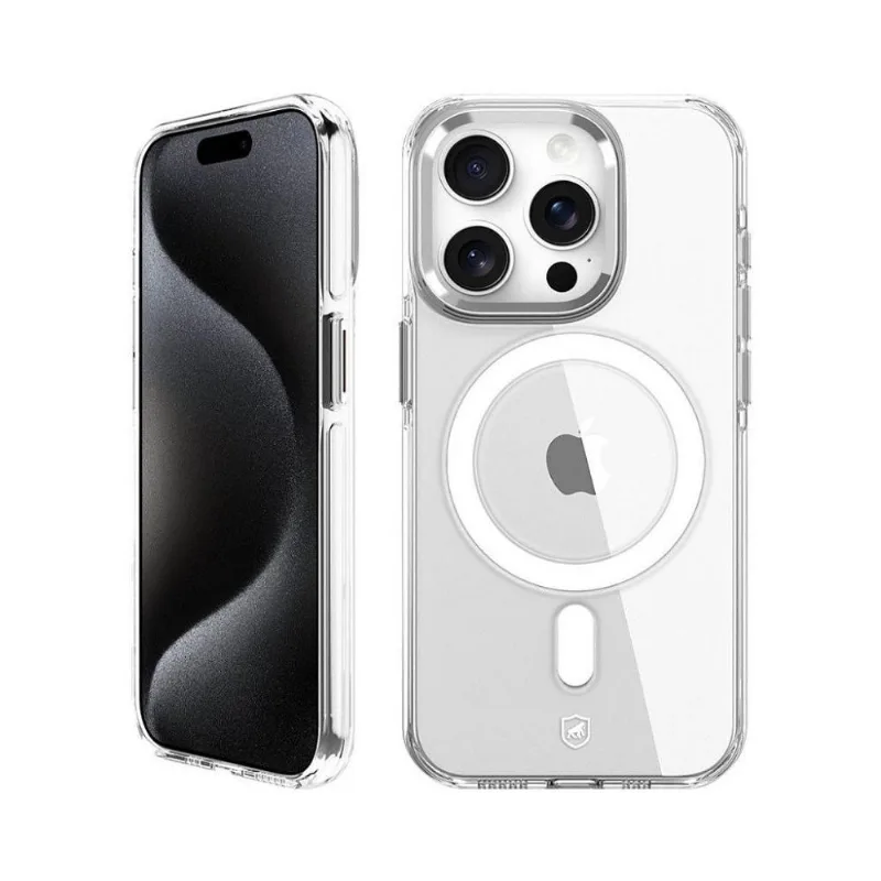 Capa Para Iphone 15 Pro - Magsafe Crystal Armor - Não Amarela - Gshield - Gshield