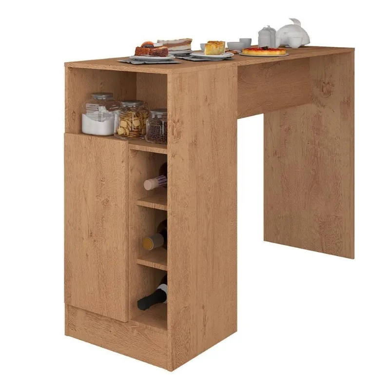 Bancada Gourmet Para Cozinha De 136,5 Cm C- 1 Porta E Nichos Canelato Canelato