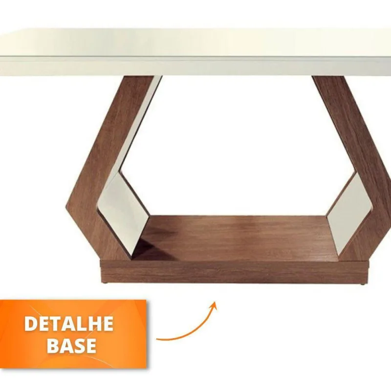 Conjunto Sala De Jantar Lara 6 Cadeiras Berlim - Rufato